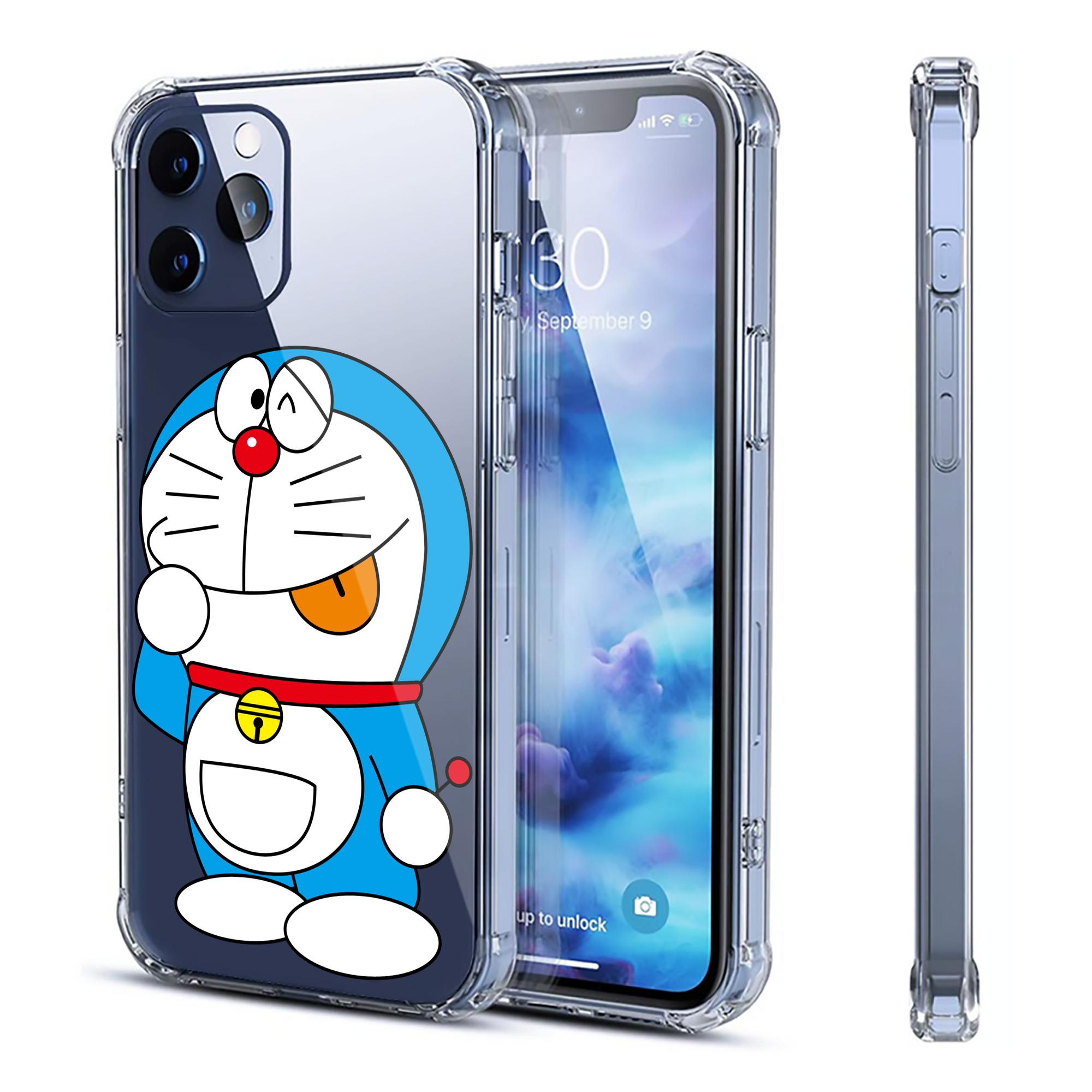 （画像用） ドラえもん Doraemon 【iPhone 12シリーズ対応】透明スマホケース（クリアソフトケース）
